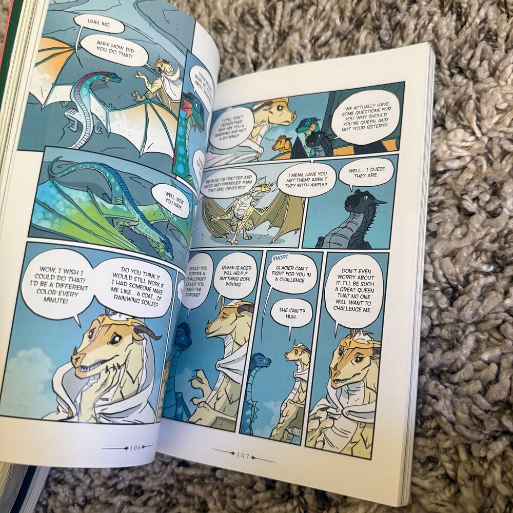 Lot 2 Wings of Fire Books Paperback Graphic Novel 3 6 Moon Rising Hidden Kingdom - Picture 8 of 11